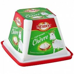 Сыр Творожный из козьего молока КОЗИЙ CHEVRE Президент 65% 140 г